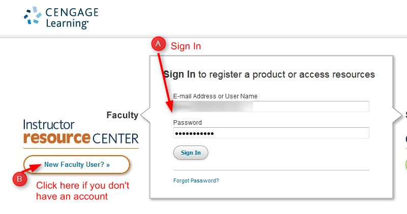 Log into Cengage.com. Sign in or get a new account.