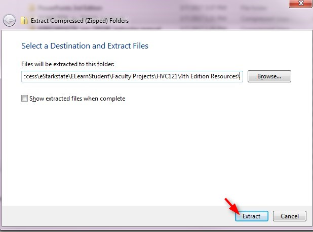 Browse and put the TestGen file to a new folder and then click Extract