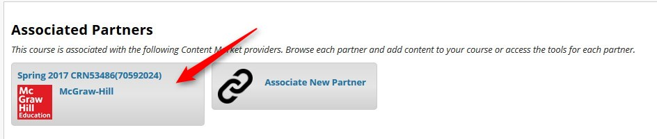 Click on McGraw-Hill link under the Associated Partners.