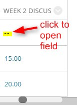 Click in the “- -“ field, type “0”, and enter. Repeat until you enter all the zeros.