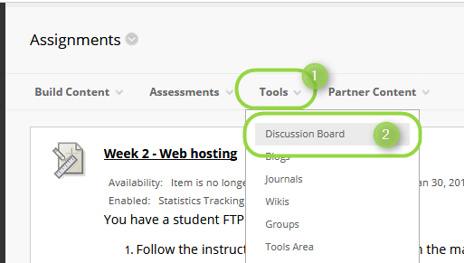 Tools - Discussion Board
