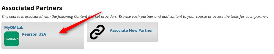 Click on the Pearson link under the Associated Partners.