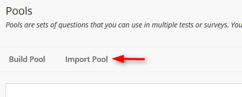 Click Import Pool