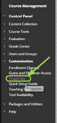 Choose Properties from the list