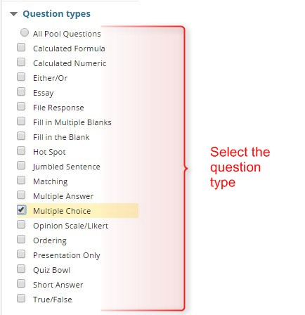 Select the Question Types.