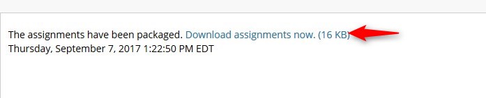 Click the Download assignments now.