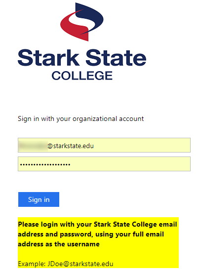 Use your SSC credentials to login