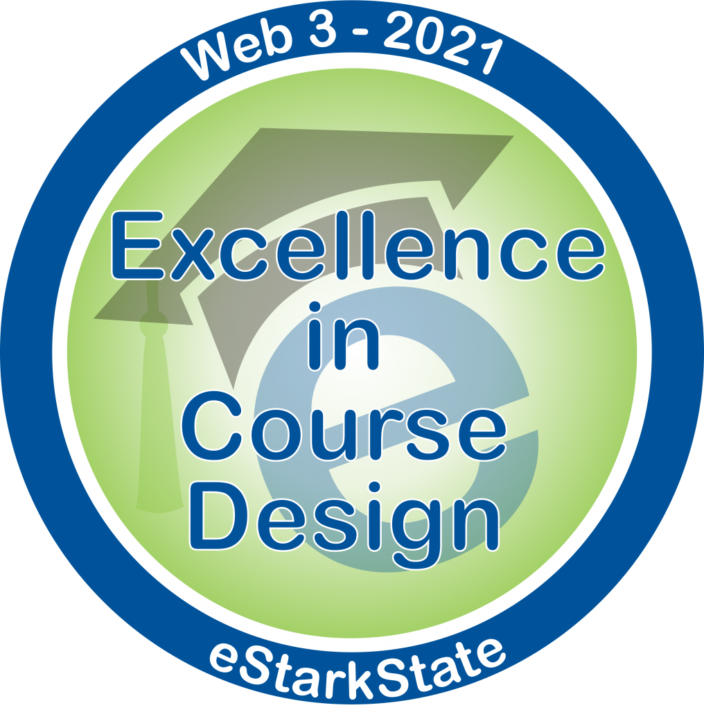 Web 3 - 2021 Excellence in Course Design Badge