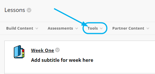 Tools Link on the Lessons page