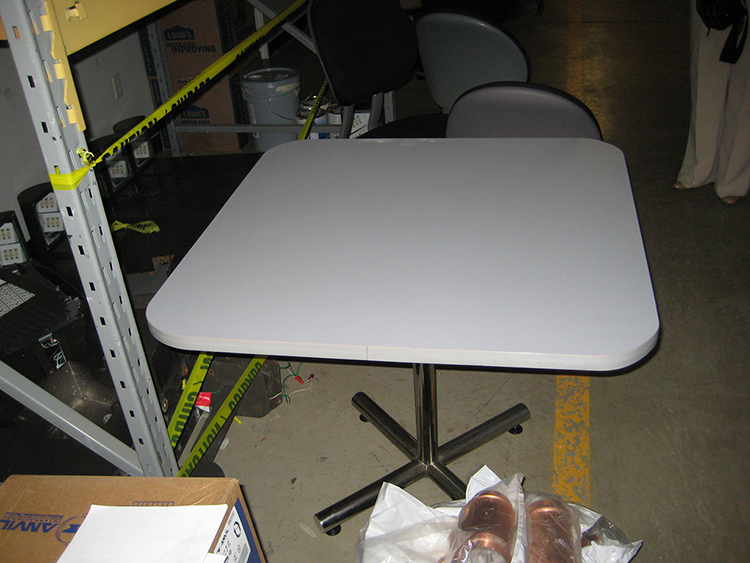 2 GRAY TOP TABLES