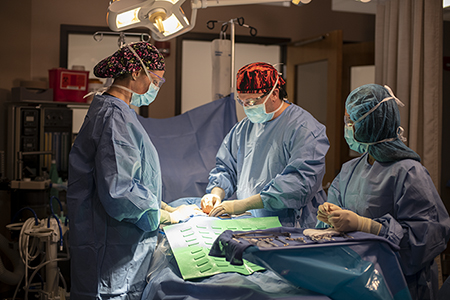 surgical assisting students