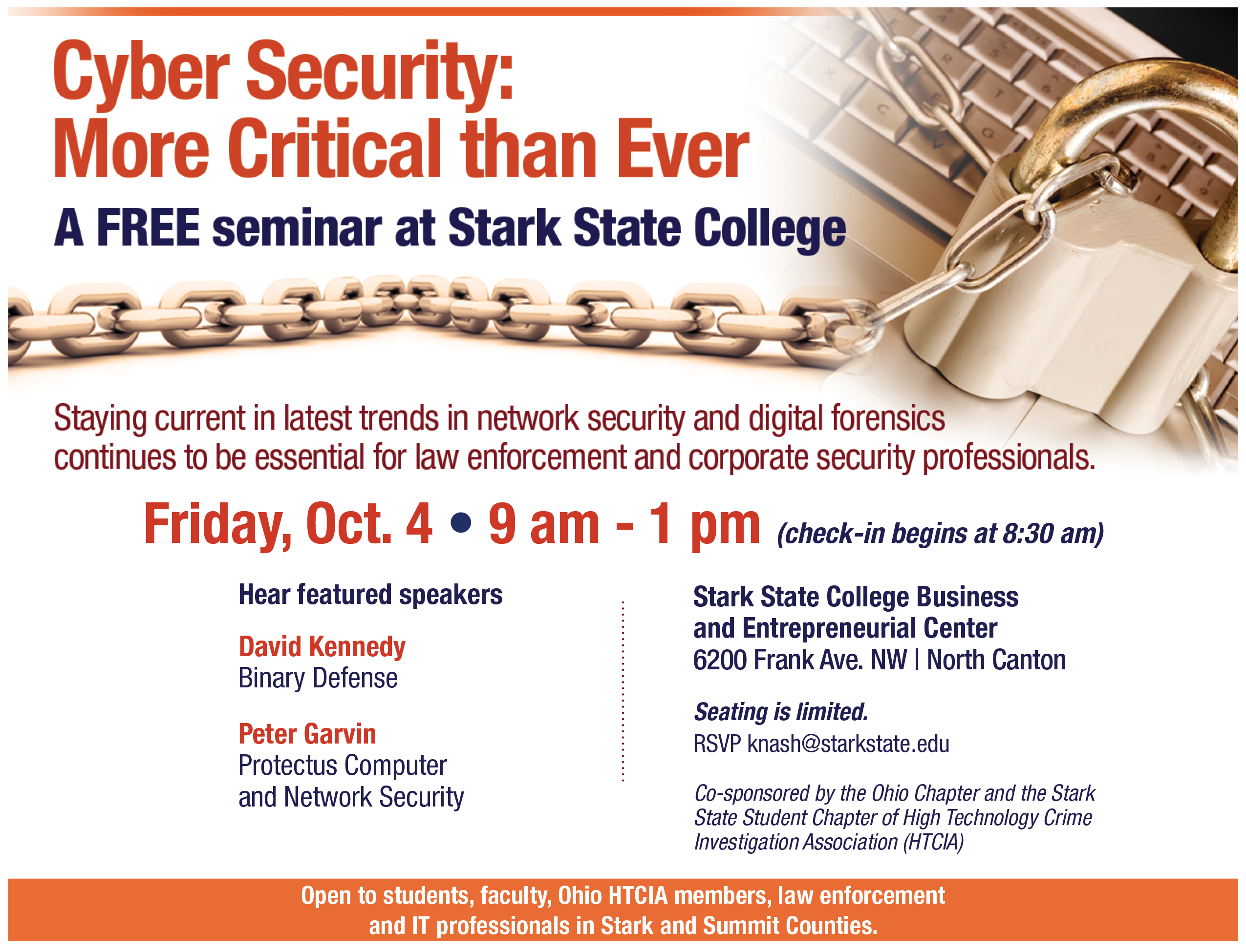 Free Cyber Security seminar @ Stark State College Business and Entrepreneurial Center