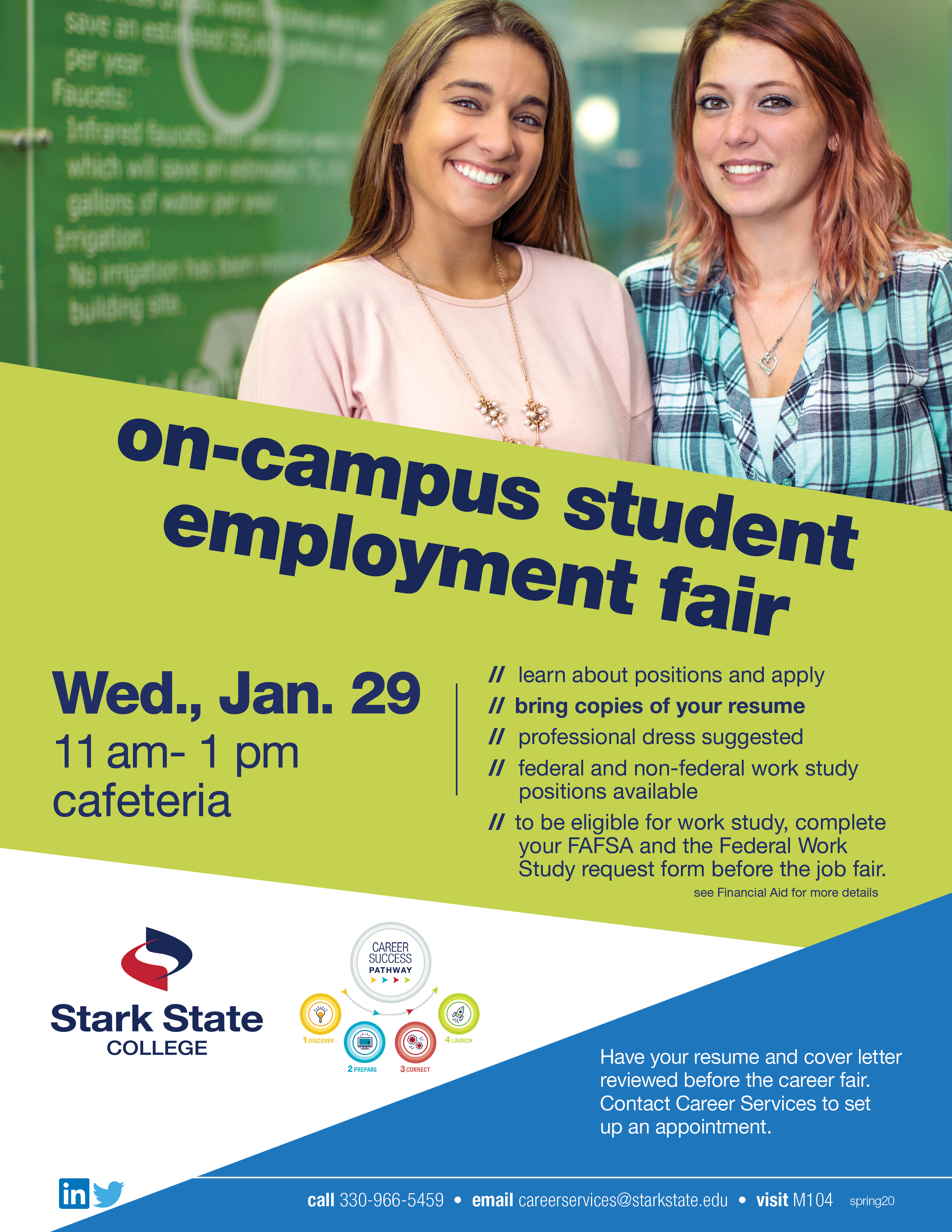 On-campus student employment fair @ main campus cafeteria