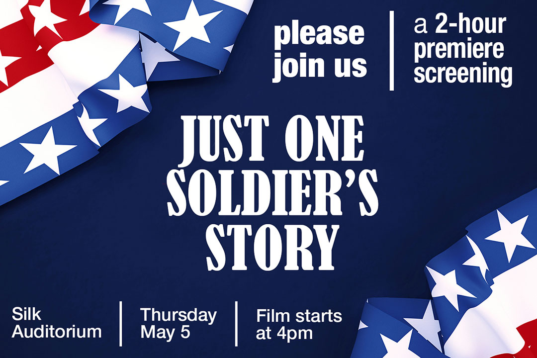 Just One Soldier’s Story screening on May 5