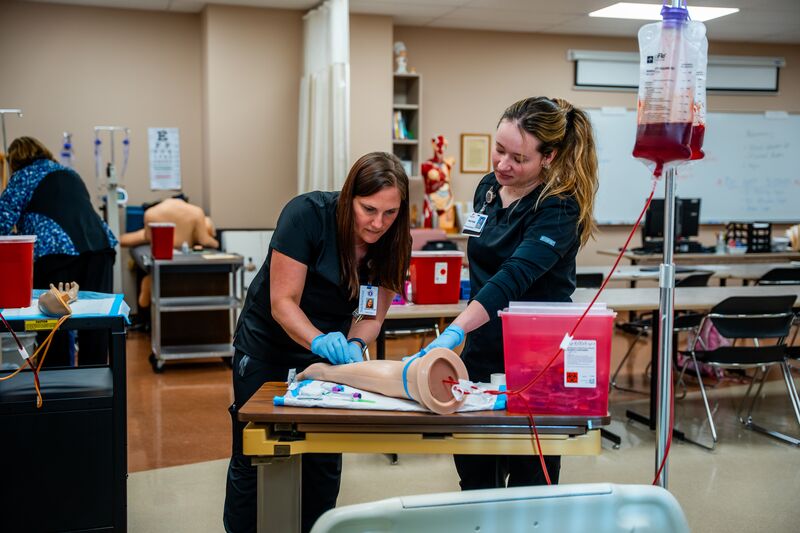 Associate degree in nursing, lab, instructor with student