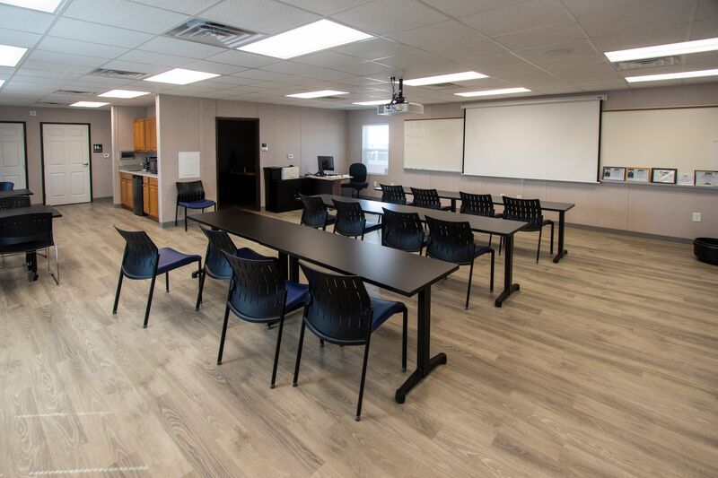Commercial driver’s license (CDL), empty classroom inside training center