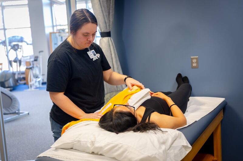 Physical therapy assisting program, two female students