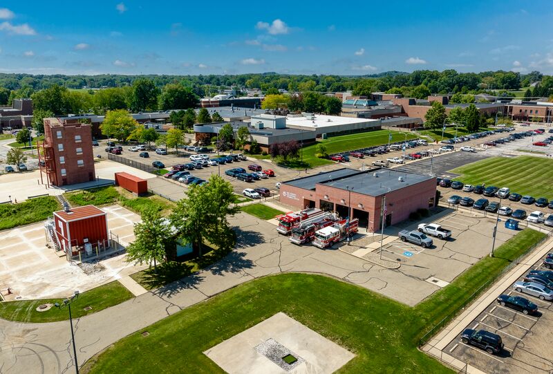 Stark State fire academy training center and grounds in North Canton, Ohio.