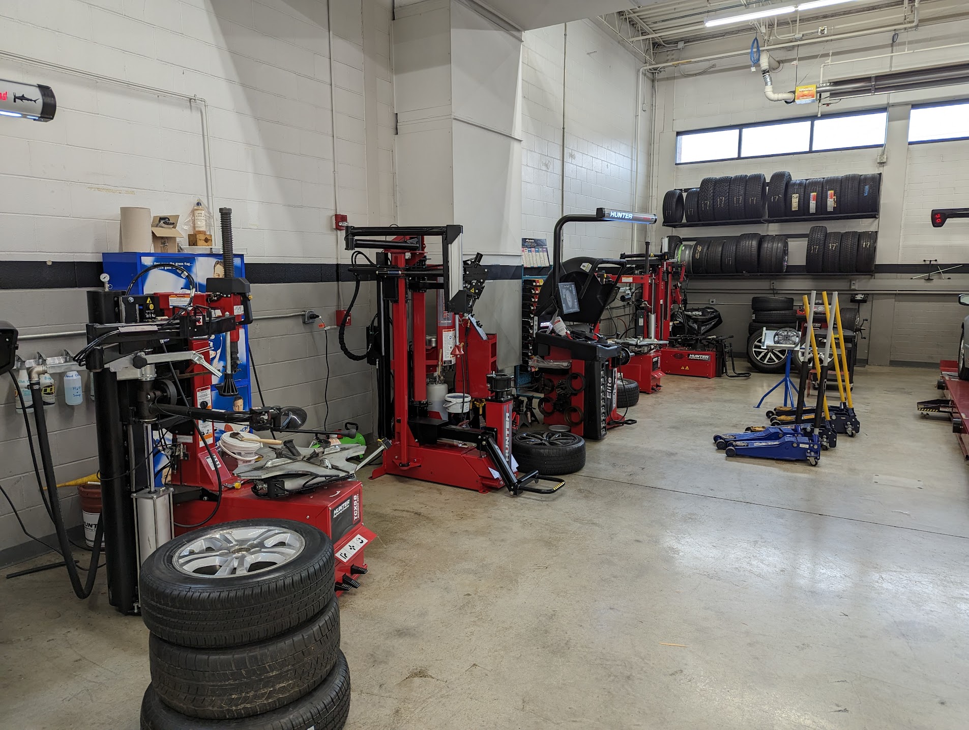 Automotive facility tire equipment