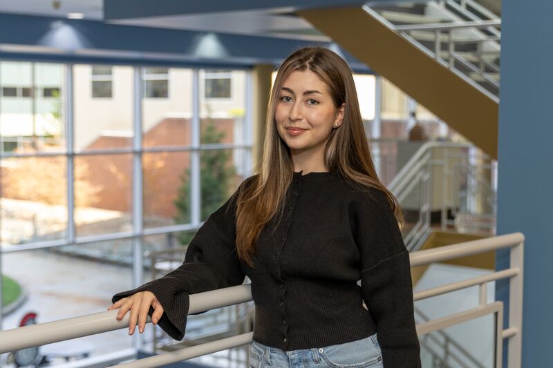 Female student smiling