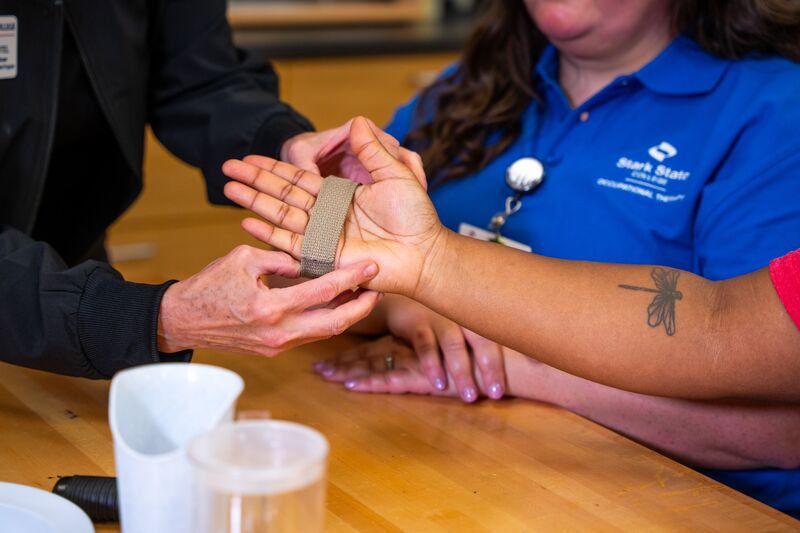 Occupational therapy, hands working on movement and holding things