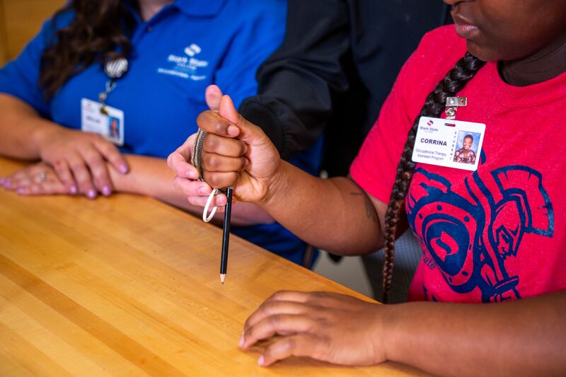 Occupational therapy, hands working on movement