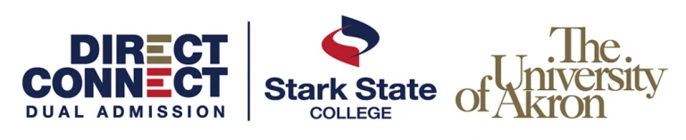 Direct Connect dual admissions with Stark State College and The University of Akron logo